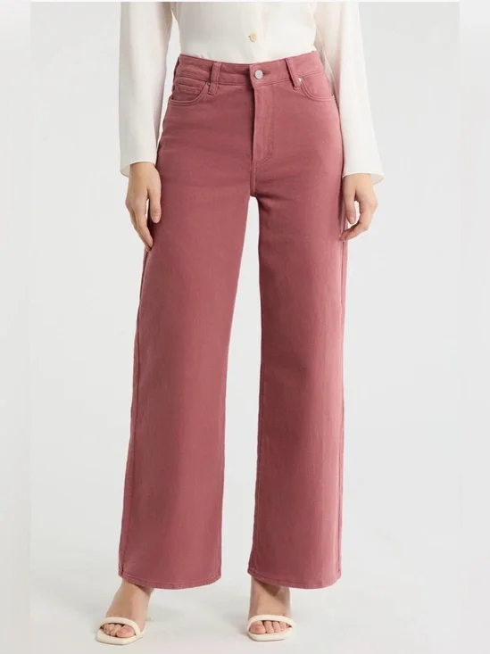 NWT PAIGE Anessa High Waist Wide Leg Jeans
