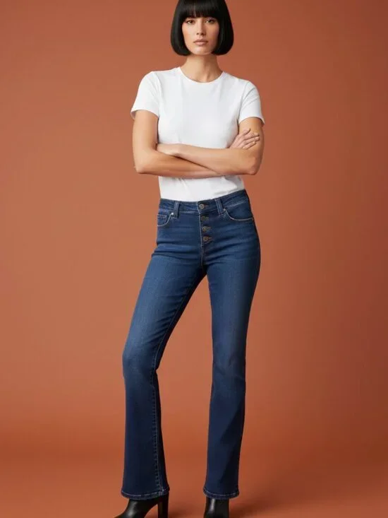 Flattering! Kut from the Kloth Fab Ab Baby Bootcut Jeans — Size 6