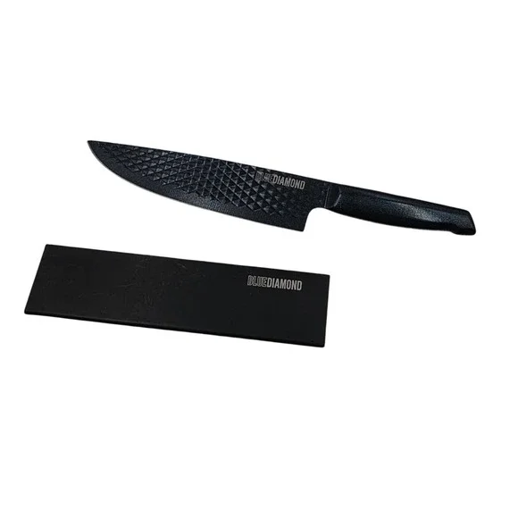 Blue Diamond SharpStone 8 inch Chef Knife Non-Stick Stainless Steel Sheath O2
