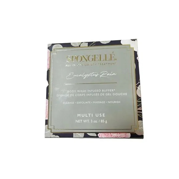 Spongelle Eucalyptus Rain Body Wash Infused Buffer New Sealed
