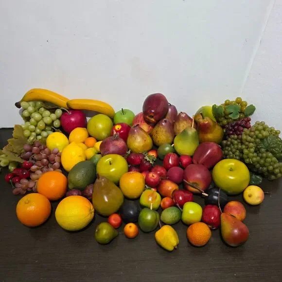 Faux Fruits Collection Realistic Background Display Artificial  Approx 50 pcs