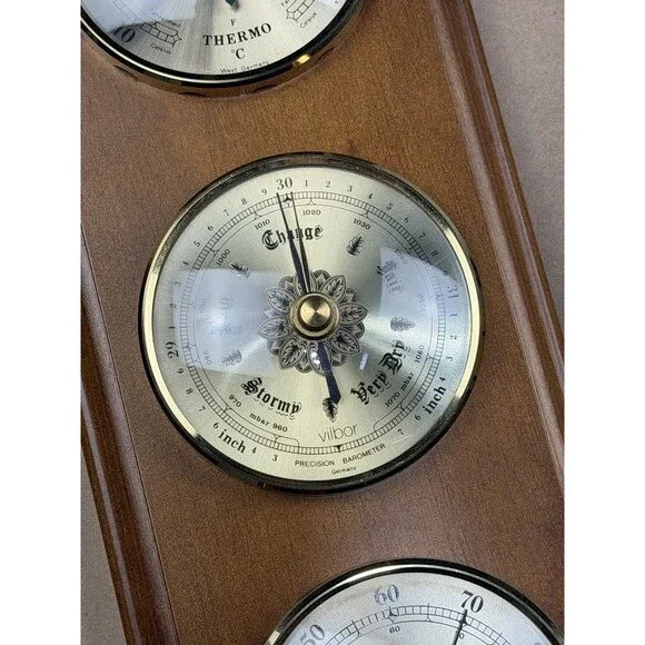 Vtg Vilbor Precision Weather Station Barometer Thermometer Hygrometer Germany