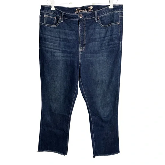 Seven7 straight leg raw hem fashion jeans women’s 16