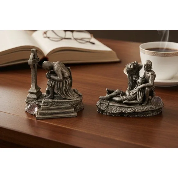 Tudor Mint Fantasy & Legend King Arthur & Sir Galahad Pewter Figurines 2.75
