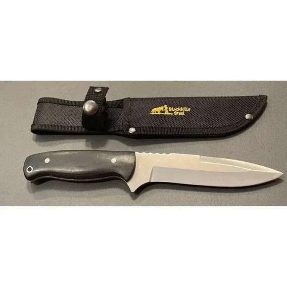 Blackhills Steel Black‎ Wood Handle Hunter Bowie 9.5