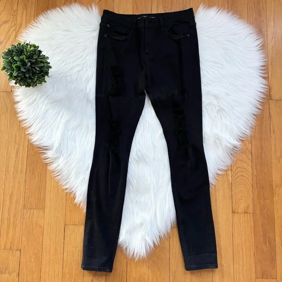 Express Black Ripped Jeans