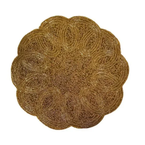 Tahari Gold Beaded Charger 15