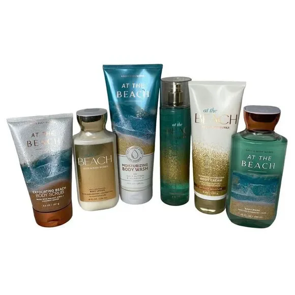 Bath and Body Works AT THE BEACH 6 PC Set