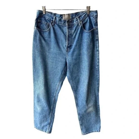 Everlane The Cheeky Jeans High Rise Straight Leg Medium Blue Wash Denim Size 31