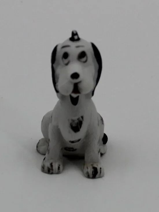 Vintage Sitting Dalmation Stone Critters Resin Figurine Shelf Book Sitter 3