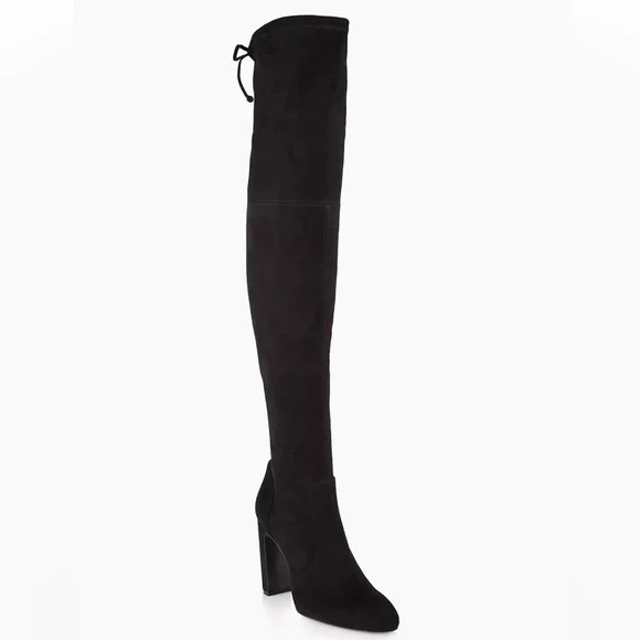 Stuart Weitzmen Black Vidaland 100MM Suede Over-the-Knee Boots