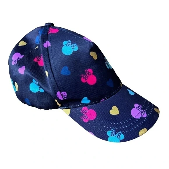 Disney Minnie Mouse Toddler OSFM All Over Minnie Hearts Multicolor SnapBack Hat
