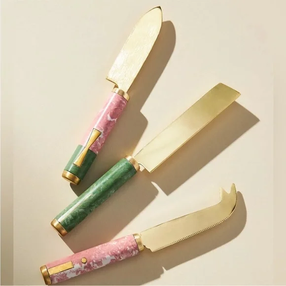 Anthropologie Bergen Cheese Knives, Set of 3