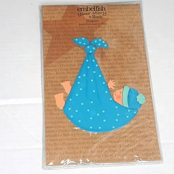 NWT Embellish Your Story Baby Boy New Baby Magnet