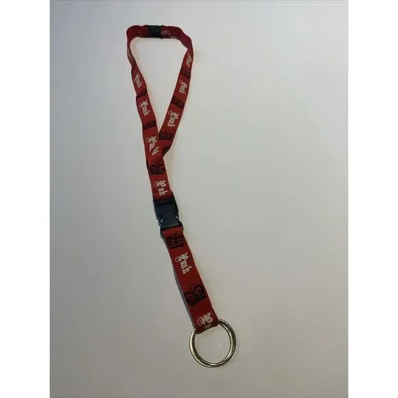 Street Punk Gothic Americana Metal Tattoo Art Lanyard Red‎ And Black