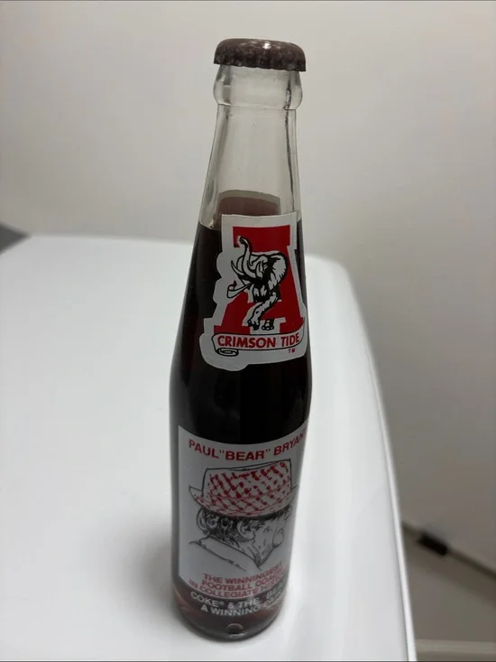 Crimson Tide Collectible Glass Bottle - Red and Black
