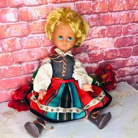 Vintage 16” Folk Art Polish Doll