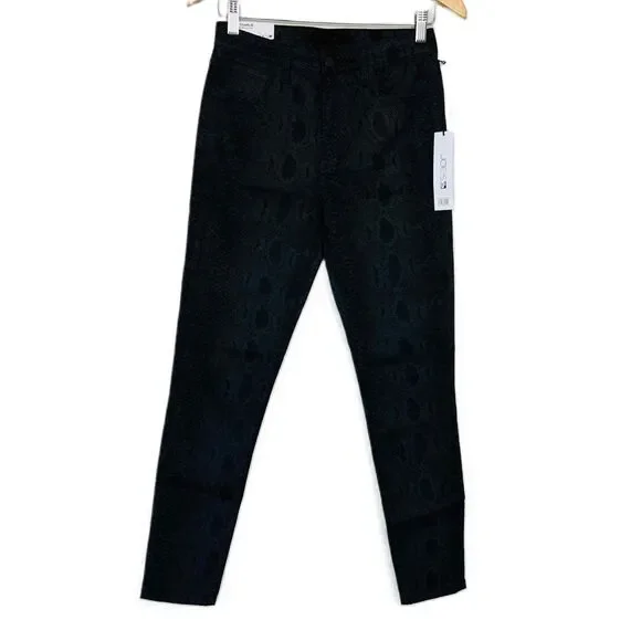 Joe's Jeans The Charlie Size 27 Black Snake Print High Rise Skinny‎ Ankle NWT