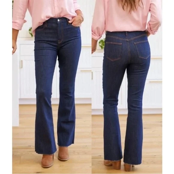 Frank and Eileen Flannigan Jean Clean Rinse Dark Wash Italian Power Denim 27 NEW
