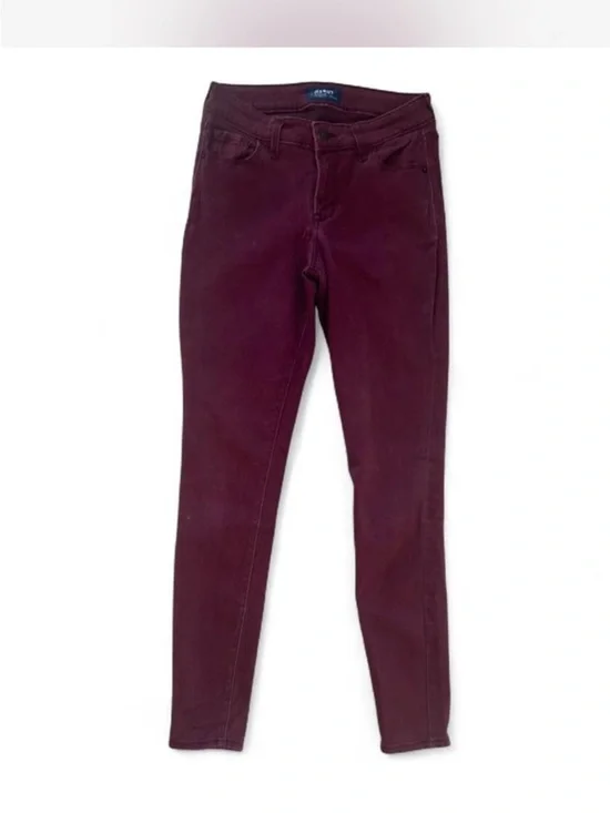 Old Navy Women’s Skinny Stretch Jeans Burgundy Mid-Rise