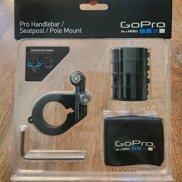 GoPro Pro Handlebar Seatpost Pole Mount 360° Aluminum Bike Camera Accessory