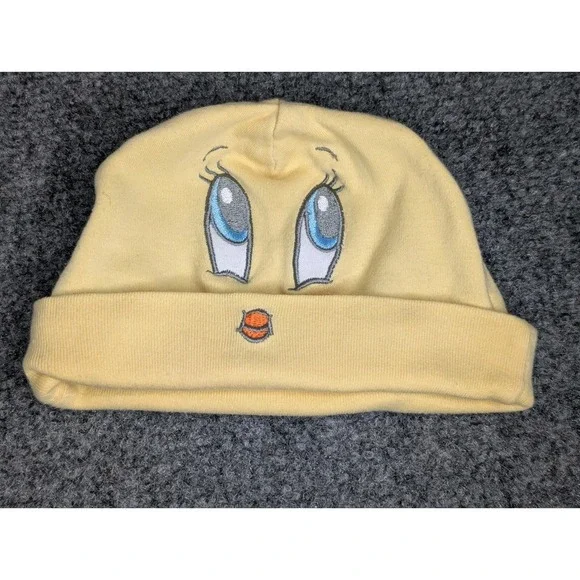Vtg 1998 Warner Bros. Studio Store Baby Hat Beanie Tweety Bird One Size READ***