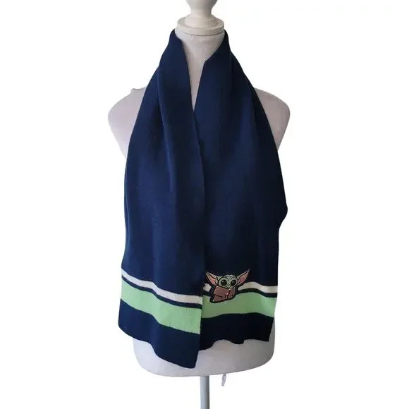 Star Wars Size OS Mandalorian The Child Knit‎ Winter Scarf Grogu Baby Yoda