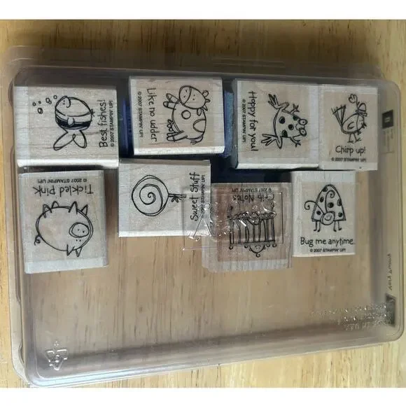 Stampin' Up! Very Punny Set Of 8 Mounted Rubber Stamps