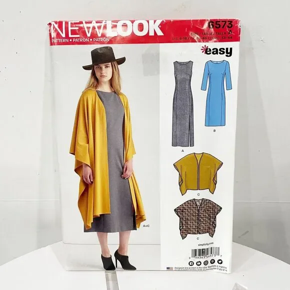 UNCUT‎ New Look Simplicity Women Sewing Pattern 6573 Easy  Dress Jacket Sz 8-18