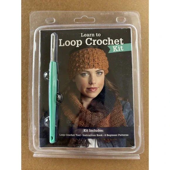 Lot off 10- Leisure Arts Learn To Loop Crochet Kit With Book Tool Patterns NEW