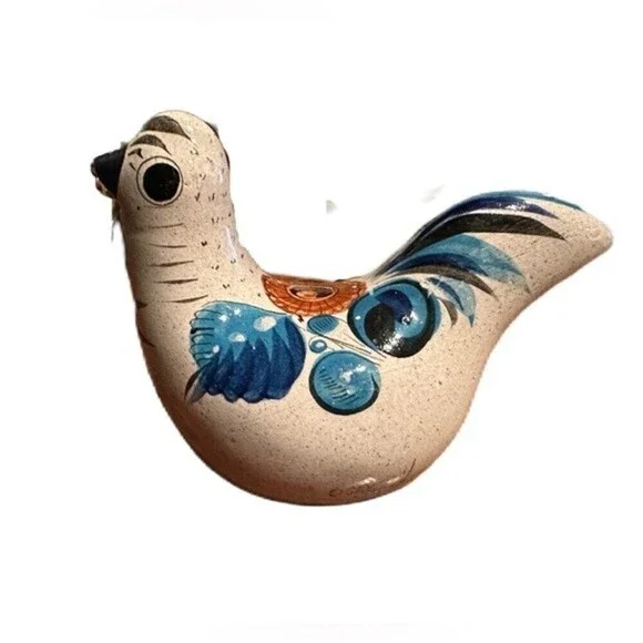 Tonala Bird Vintage El Palomar Mexican Art Pottery Painted‎ Home Decor