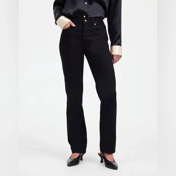 Alexa Chung x Madewell‎ High-Rise Straight Jeans Outridge Wash Black NWT Size 27