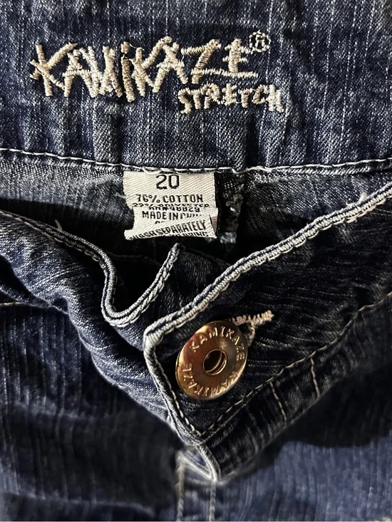 Kamikaze Stretch Denim Jeans - Dark Blue Size 20 Womens