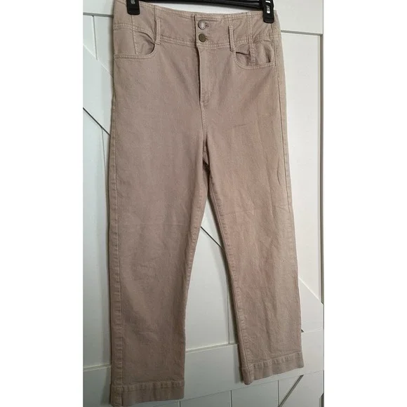 Ann Taylor Women's The Easy Straight Leg Jeans‎ Tan Size 6