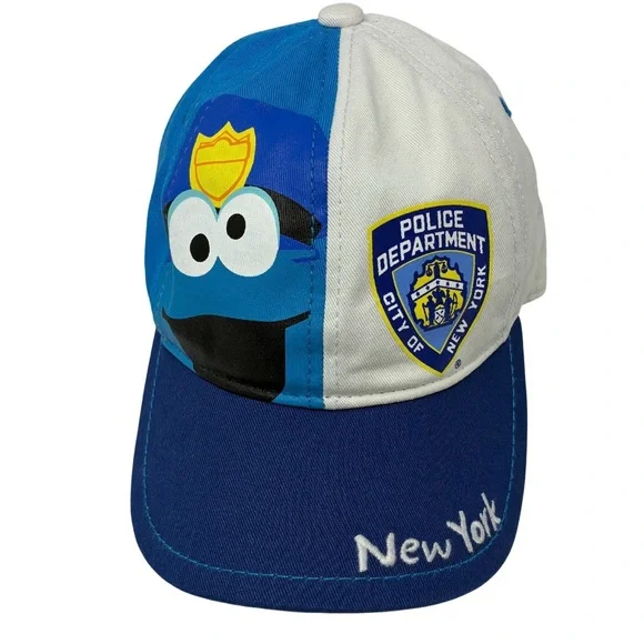 Sesame Street Cookie Monster New York Police Department Youth Hat Vintage NWT