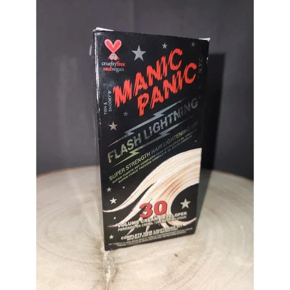 New Manic Panic Flash Lightning Hair Bleach‎ Kit 30 Volume~RARE~DISCONTINUED