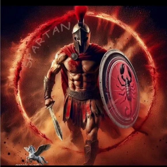 Spartan 2D Flat Retro Knight Keychain - Ancient Greek Warrior Spartan Car NEW#1
