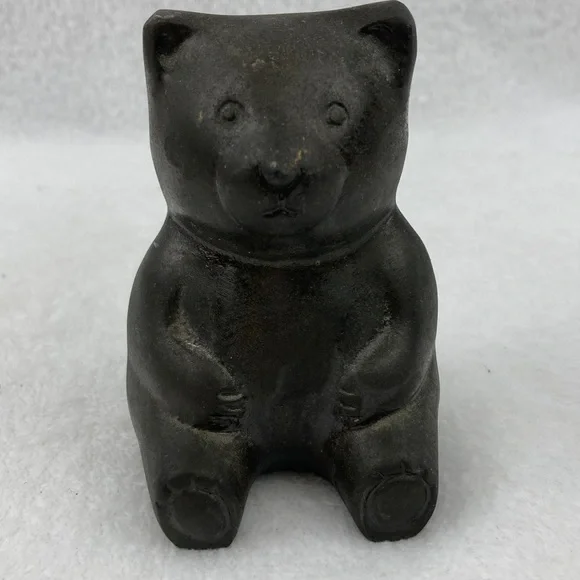 VTG Brass Sitting Bear Figurine 3.75”