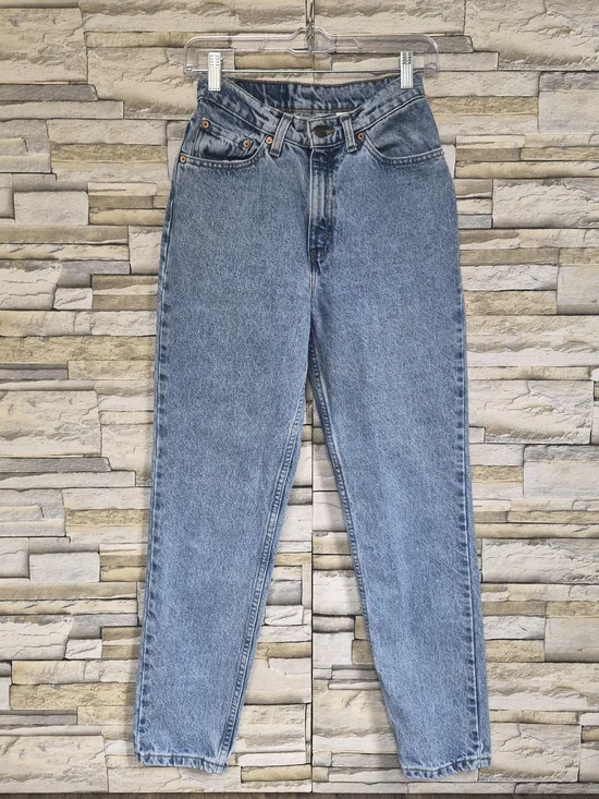 VTG ​Levi's 512 Jeans Womens 7 Sh Waist 24 Blue High Rise 90s Made in USA Taper