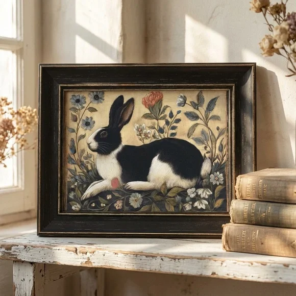 Floral Rabbit Wall Art