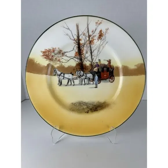 Royal Doulton Old Series Ware Coaching Days Cabinet Plate England 10”