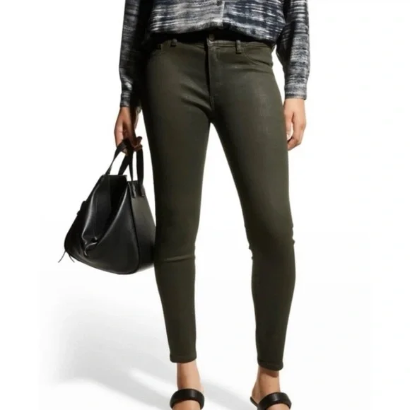 DL1961 Florence Instasculpt Mid Rise Skinny Ankle Jeans Winter Moss Size 26