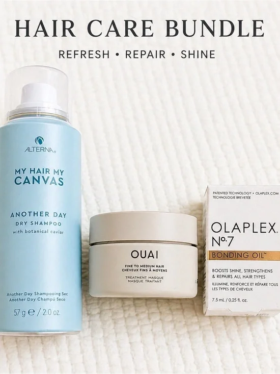 OUAI Hair Mask Alterna Dry Shampoo Olaplex No7 Oil Bundle Travel Set