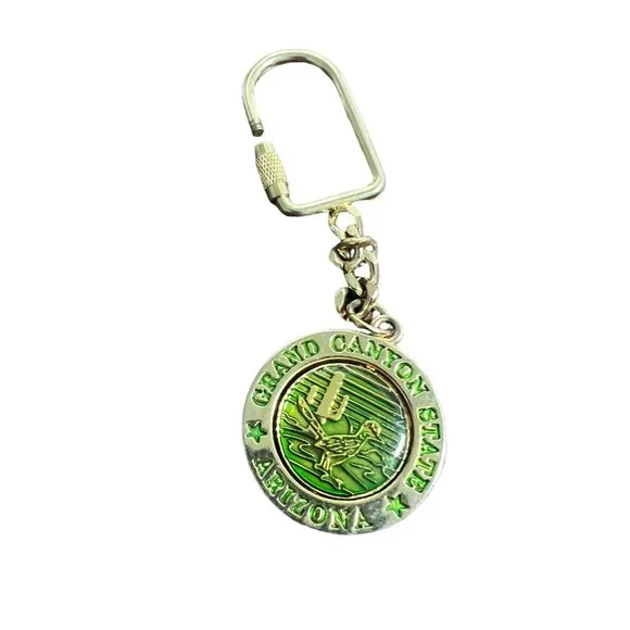 Grand Canyon Keychain National‎ Park Key Ring Rotating Fob Souvenir Road Runner