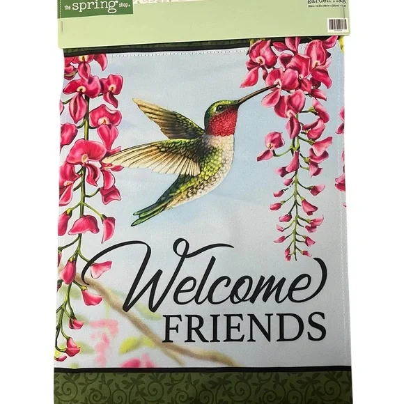 The Spring Shop Welcome Friends Garden Flag -‎ Multicolor
