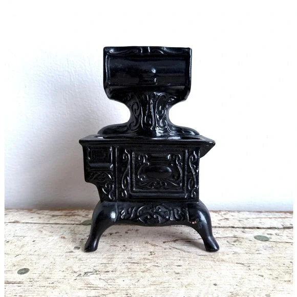 Vintage Miniature Cook Stove Ceramic Planter 1960s Match‎ Holder Dollhouse