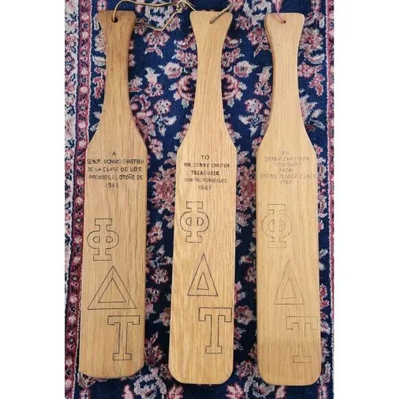 3 Phi Delta Theta UNH Fraternity Pledge Paddle Boards 1962 1963 1964 Vintage 24