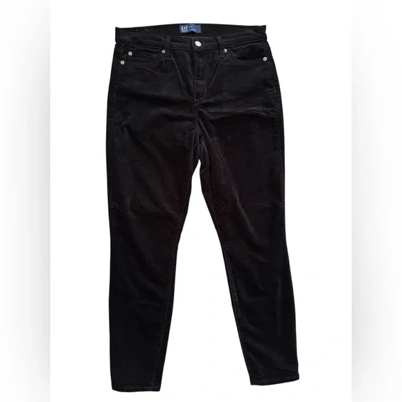 🔥 4 for $20 DEAL 🔥 GAP Black Corduroy Skinny Jeans Legging Pants Sz 8/29