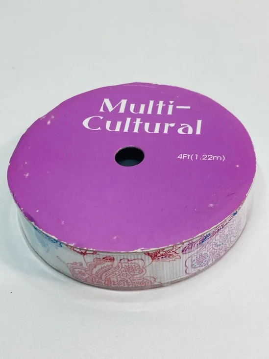 10/$10 or $1 BUNDLE:Multi-Cultural Decorative Ribbon -4 ft