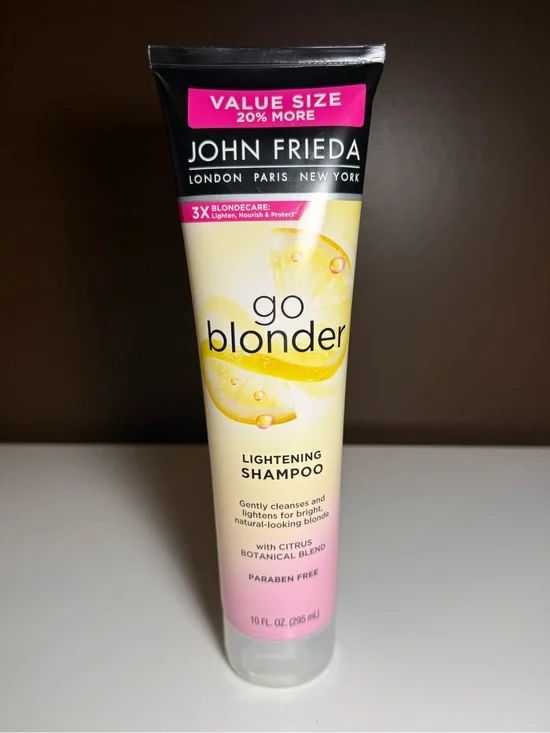 John Frieda Go Blonder Shampoo 10 oz. 3X Blondecare Lightening Citrus Botanical